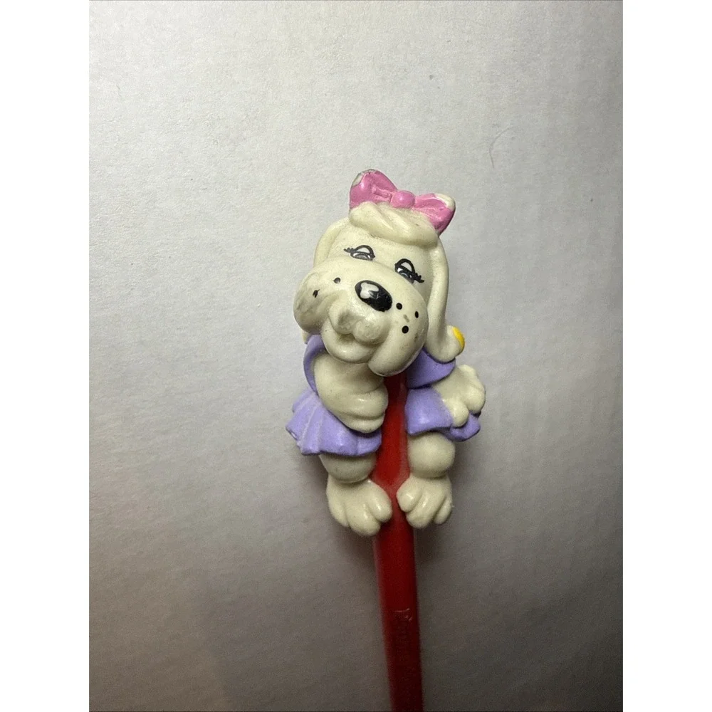 Vintage Unsharpened 1986 Pound Puppies Pencil and Topper Tonka Corp Taiwan